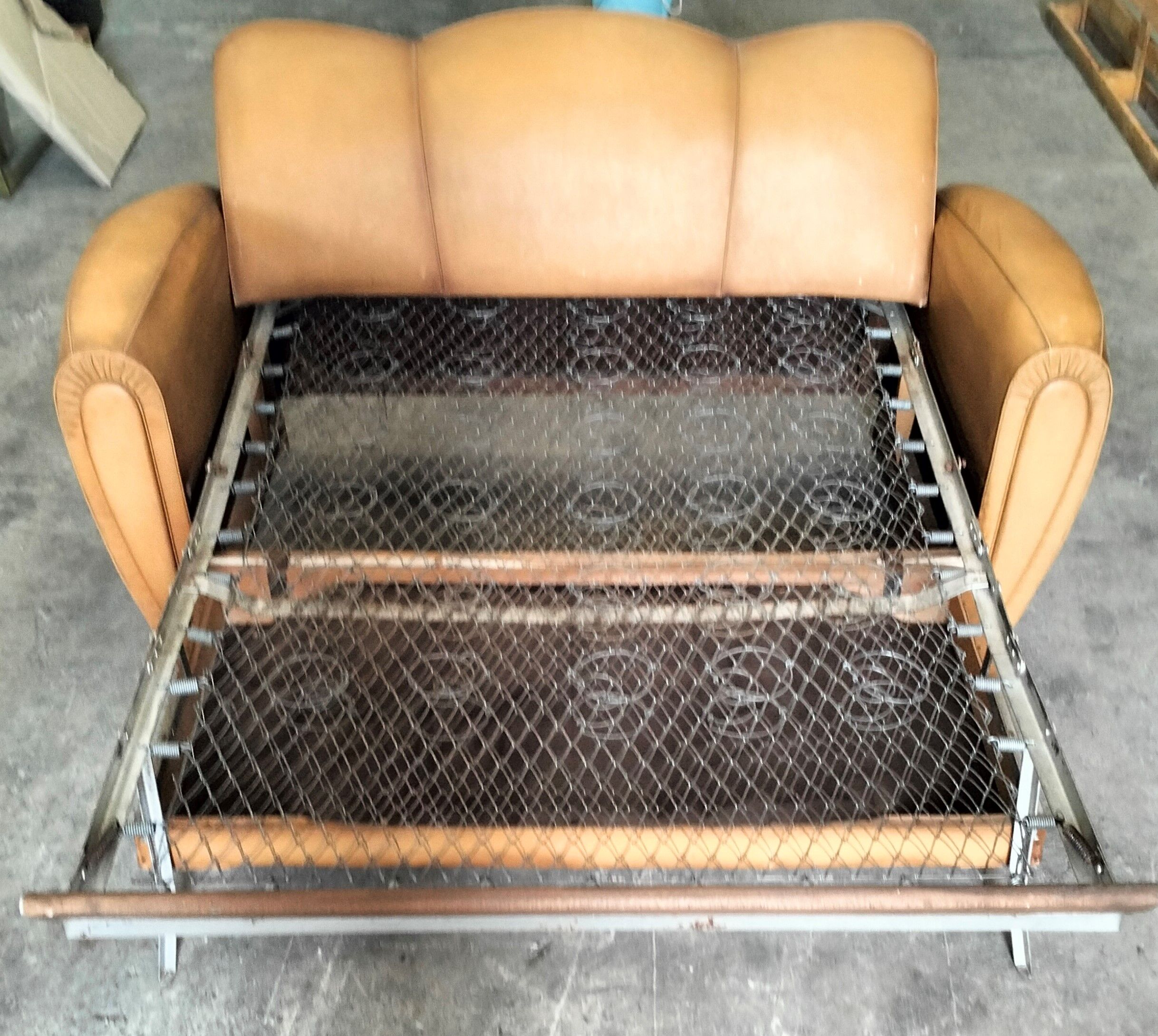 Vintage convertible moustache club sofa