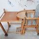Chaise haute en bois pour enfant