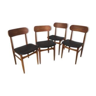 Lot of 4 Scandinavian chairs
