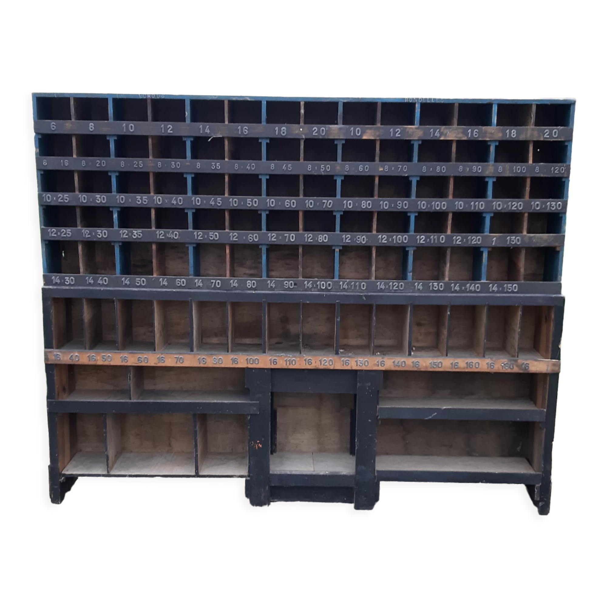 Furniture of trade wood of hardware