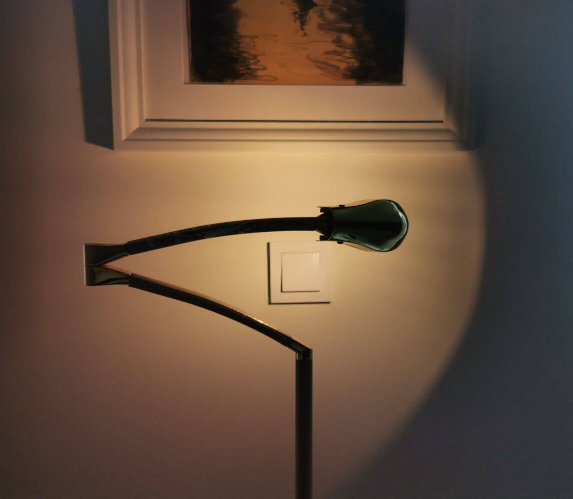 Articulate metal floor lamp 1970s