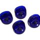 Set of 4 dark blue Kartell coat hooks, Olaf von Bohr Space Age, Italian Design