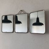 Mirror triptych gooseberries barber 20x49cm vintage 1950