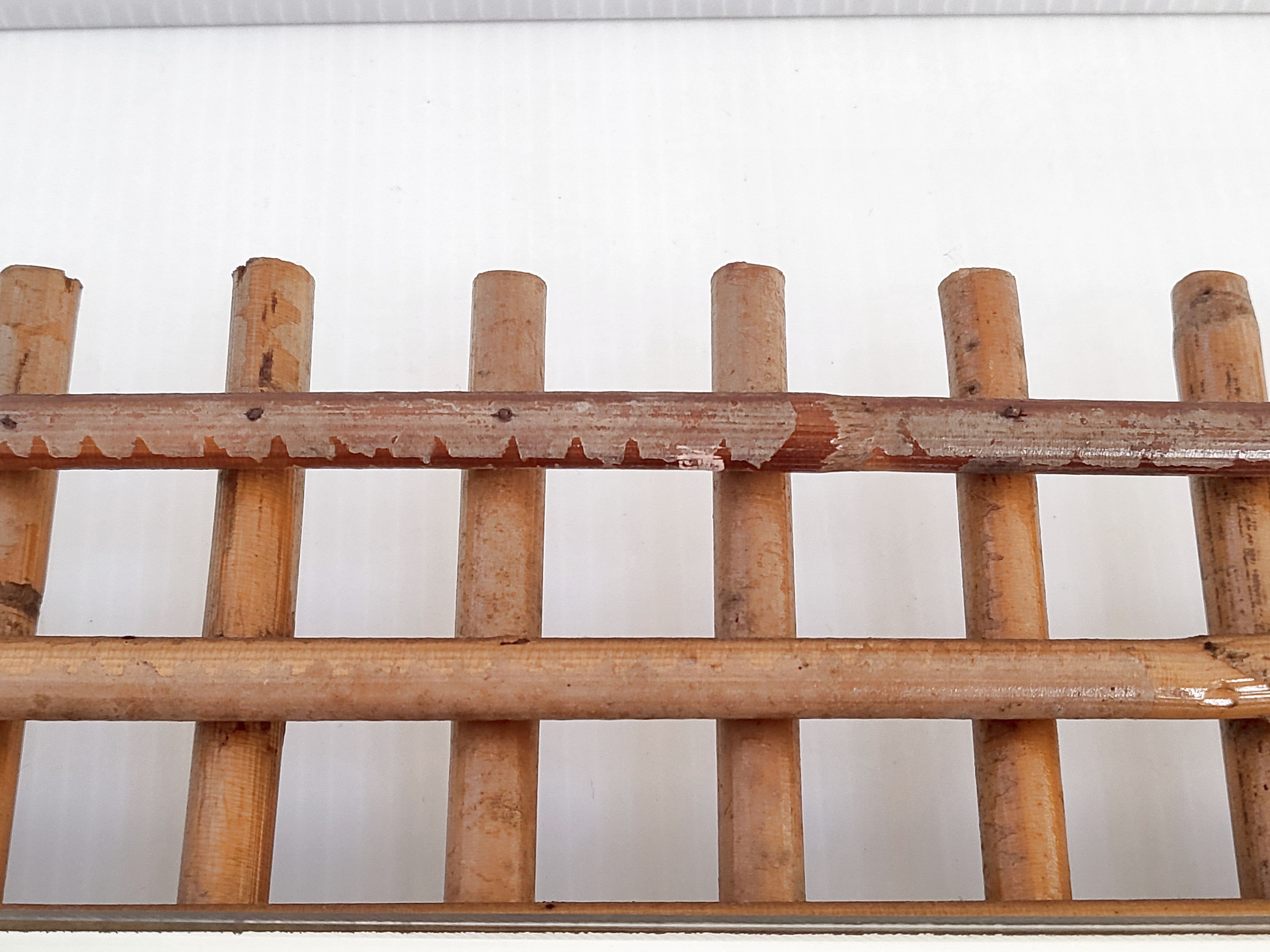 Mirror 65x51cm vintage rattan 1950