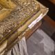 Antique Trumeau mirror in wood and gilding, in good condition.
