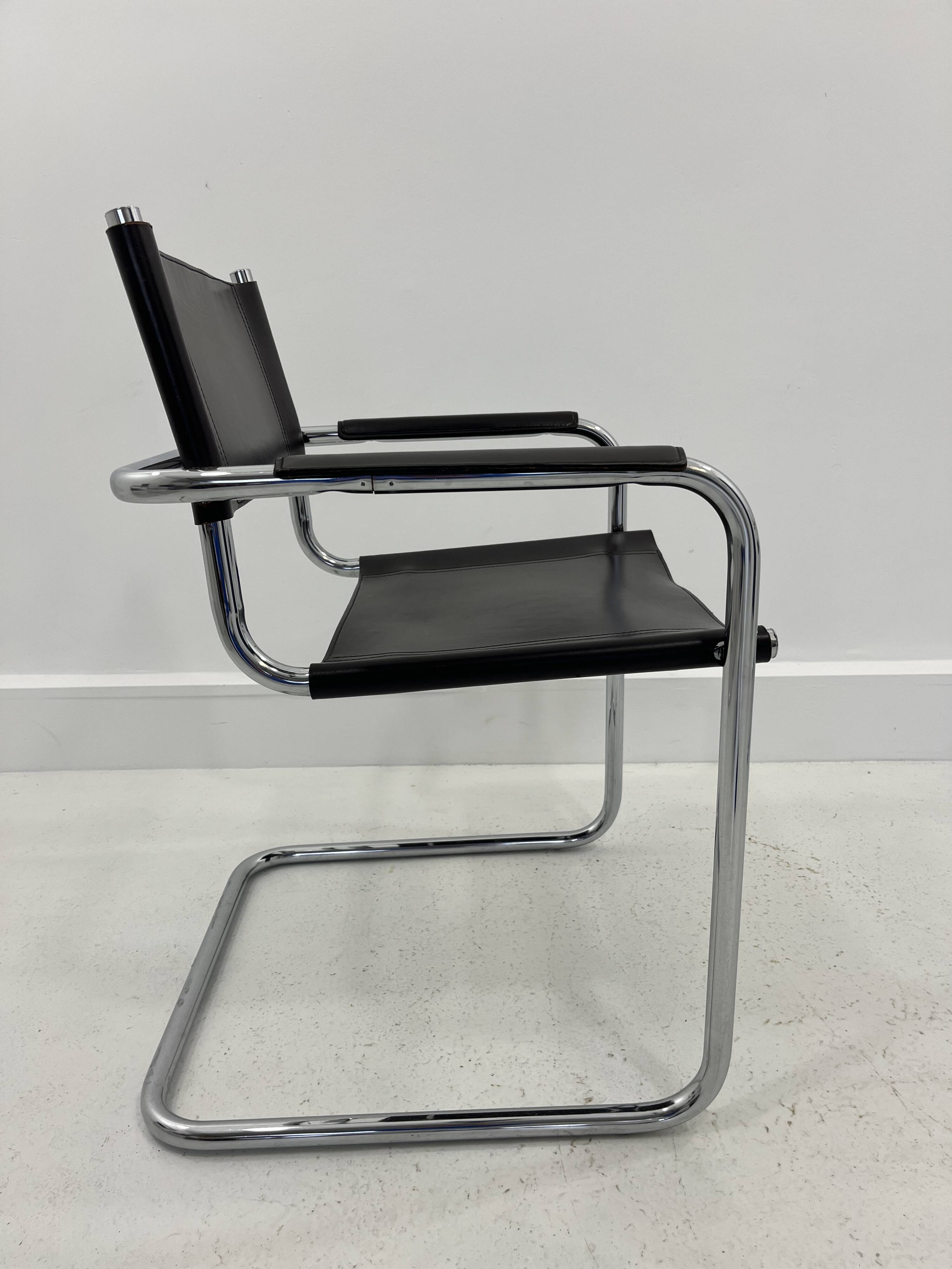 Leather Chairs, Italy, 1970s, Set of 4 ,dark brown