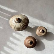 Set of three ceramic mushroom oil lamps by Freek Berends from the 1970s.
