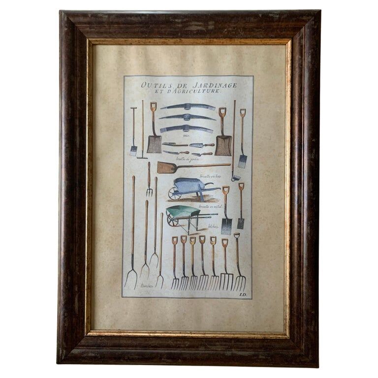 Lucien Dautrey, gardening tools, engraving, nineteenth century