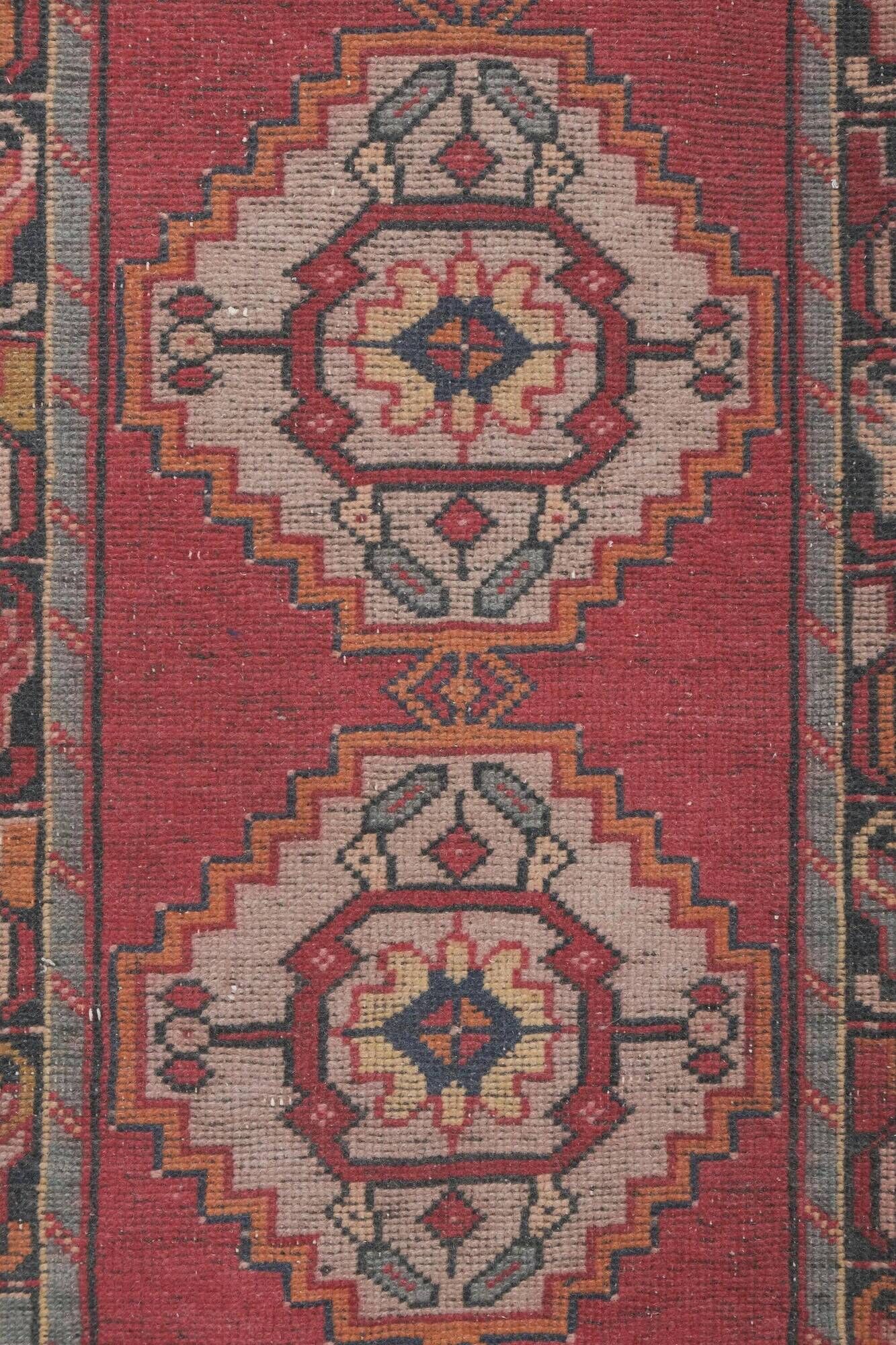 Vintage Turkish hallway rug 91x285 cm