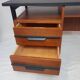 Vintage office design 50s honey and black wood