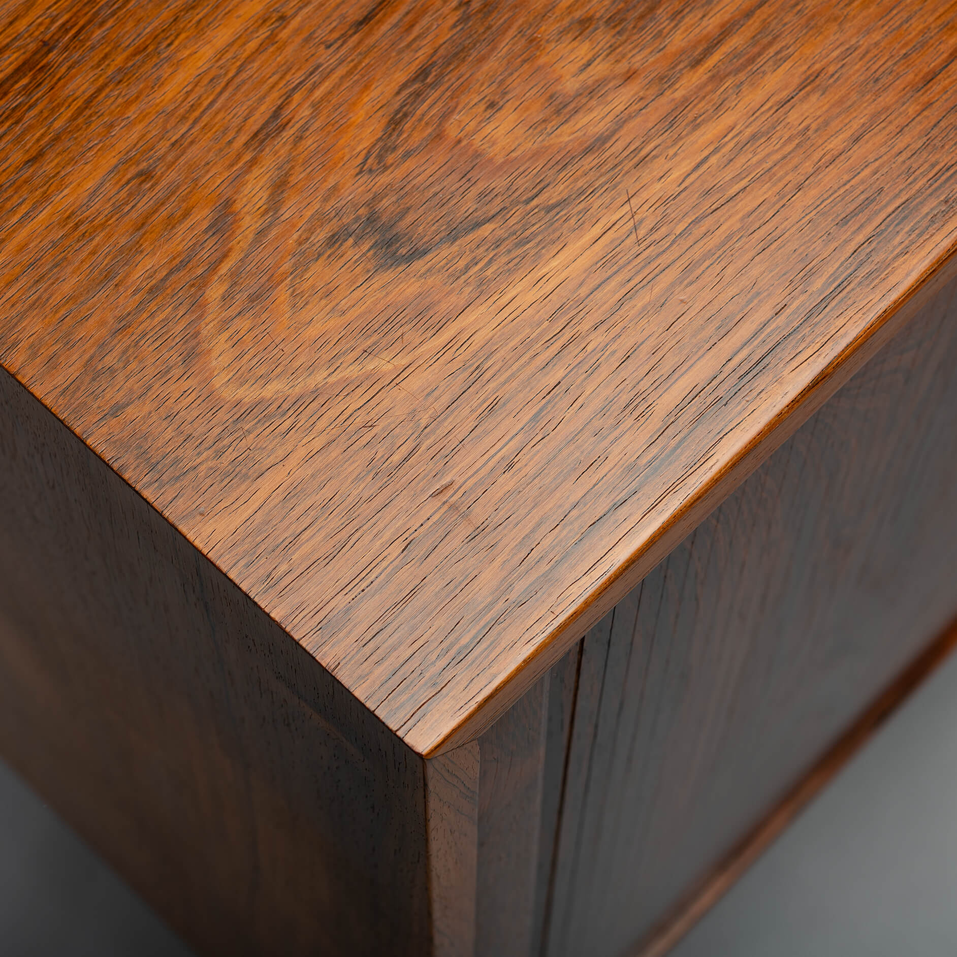 Danish Design Rosewood small chest for LP's with tambour doors, 1960s