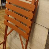 Fermob - 2 folding bar chairs - red ochre