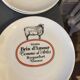CHEESE SERVICE 12 PLATES AND PORCELAIN TRAY AUTEUIL CREATION JACQUES LOBJOY