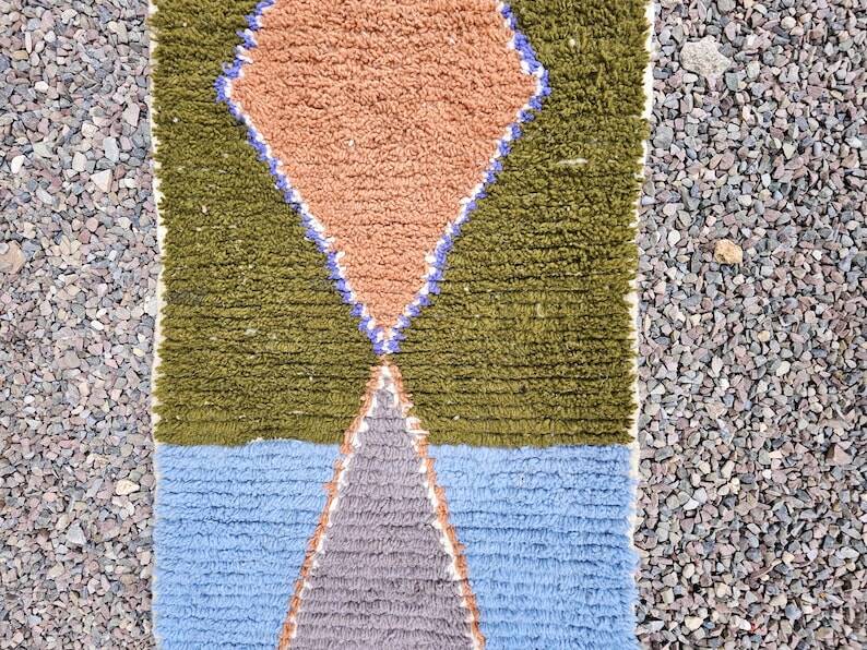 Moroccan runner rug 300cm x 70cm