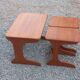 Set of 3 nesting tables in Scandinavian style made of teak from the 1970s.