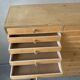 Vintage 20-drawer craft cabinet, 1960s in raw wood