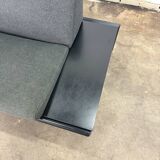 Harvink The Mission sofa with black frame and dark gray upholstery