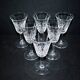 Set of 6 tarn white wine glasses 13.8 cm in diamond cut crystal from saint-louis