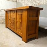brutalist elm sideboard, 1970