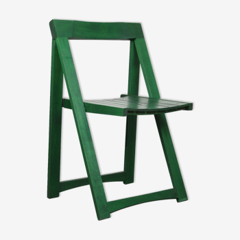 Chaise pliante vintage verte