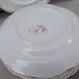 6 Longchamp Marguerite blue earthenware plates