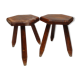 Pair tripods, wooden stools