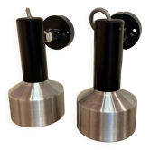 Pair of modular wall lights Scandinavian design 1960.