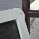 Vintage wall mirror in painted white wood, 1950s, 50.8 x 35.6 cm