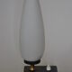 Opaline brass metal lamp 50s