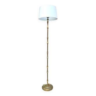 Lampadaire vintage en laiton, style Maison Baguès, années 1960