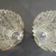 Pair of large vintage cut crystal vases – Geometric, heavy design