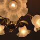 Lustre ceiling lamp design flowers of the 70s
