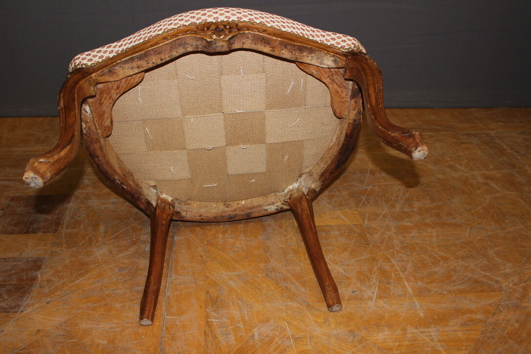 Pair of Louis XV period convertible armchairs