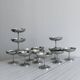 12 stainless steel footed bowls, Letang Remy style