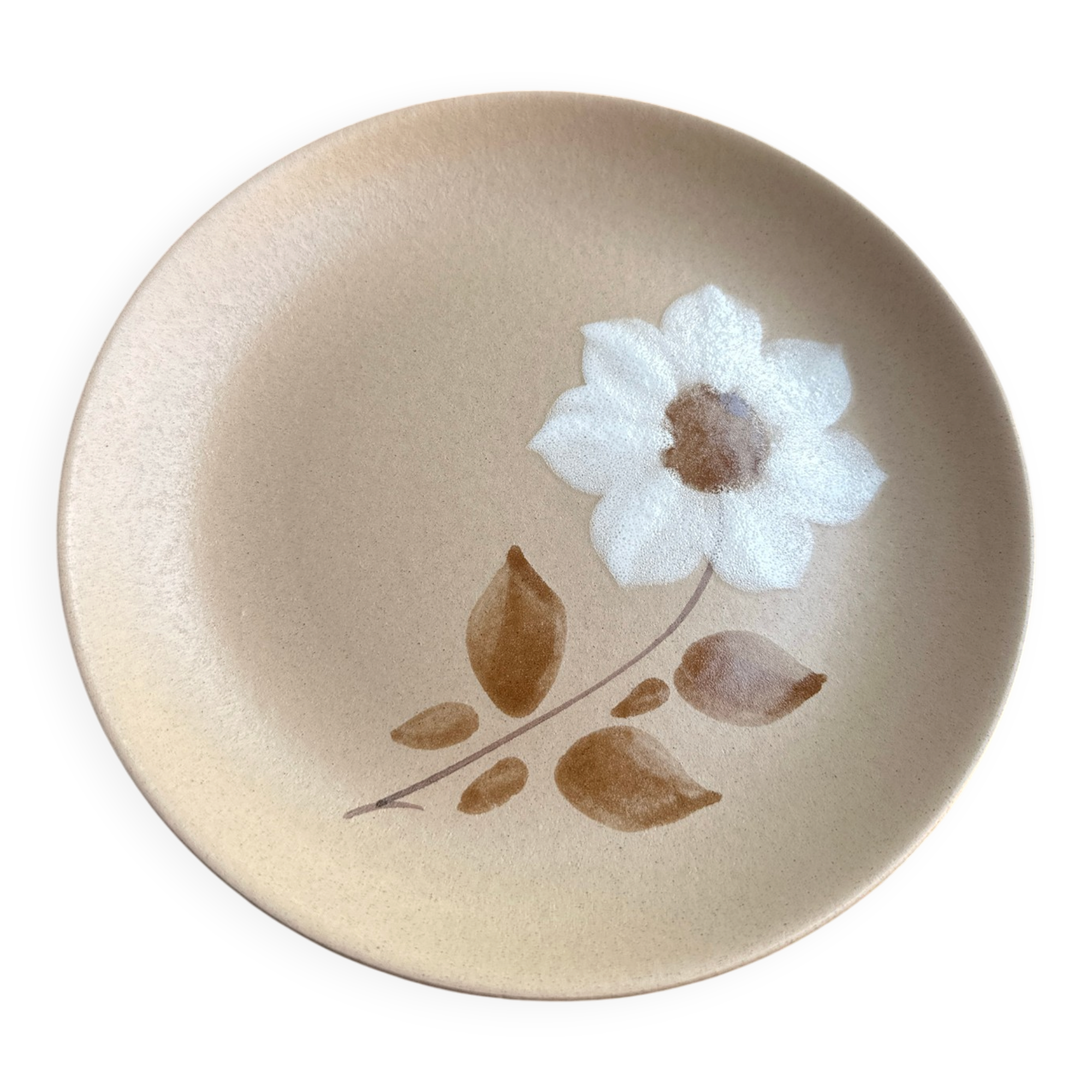 Hand-painted stoneware plate