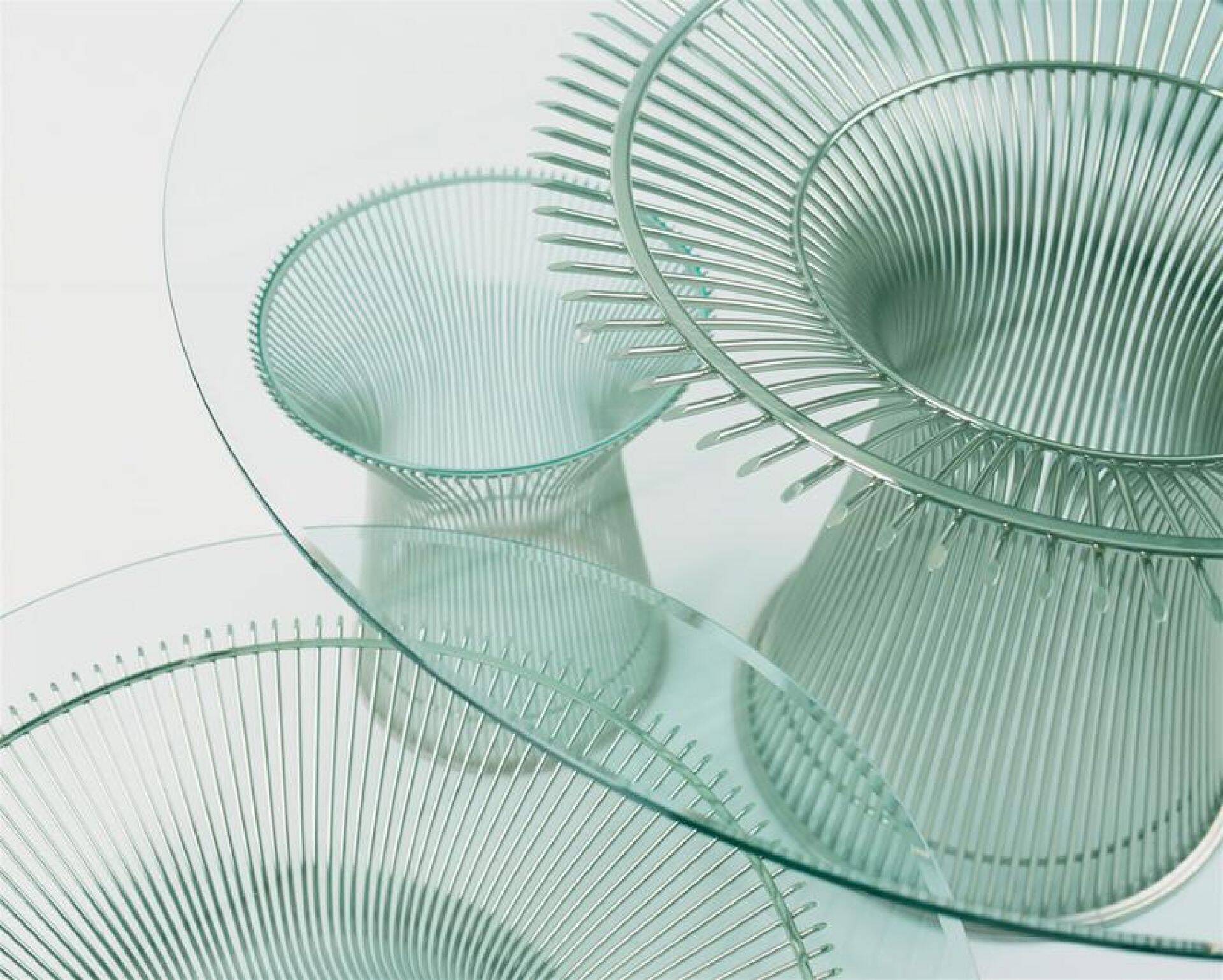 Knoll International Platner Crystal/Polished Nickel Dining Table