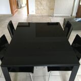 Stretch table in tempered glass HABITAT model Rio