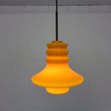 Orange glass ceiling light from Doria, Germany, 1960s.