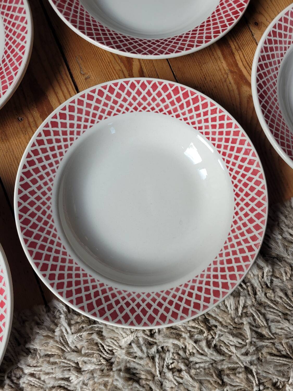 Lot n°2 Six soup plates FB85 Badonviller