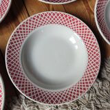 Lot n°2 Six soup plates FB85 Badonviller