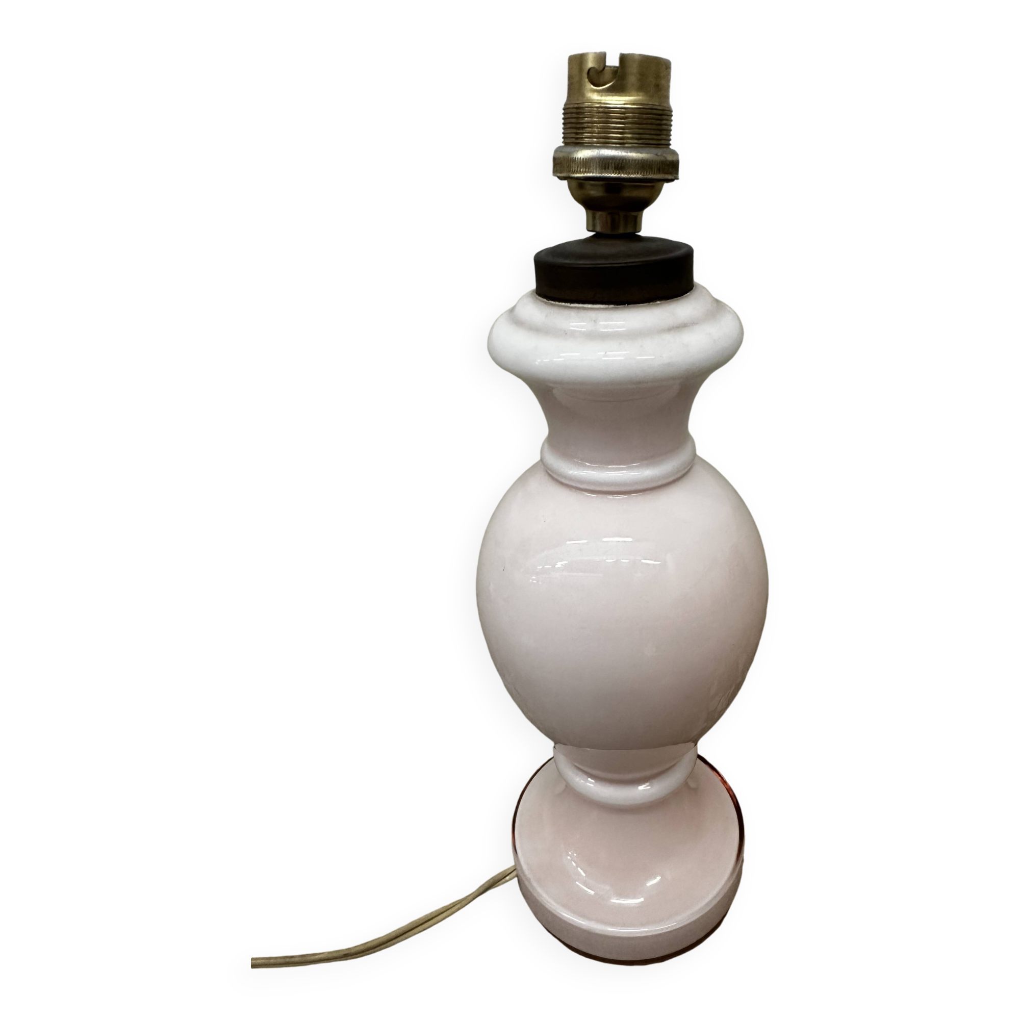 Vintage 70´s Lamp Base in Pink Opaline - H 28 cm - Italy