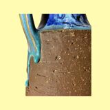 Blue Dripping Ceramic Pottery Made In Denmark | Beautiful Vintage Ceramic Vase - Unique Handmade