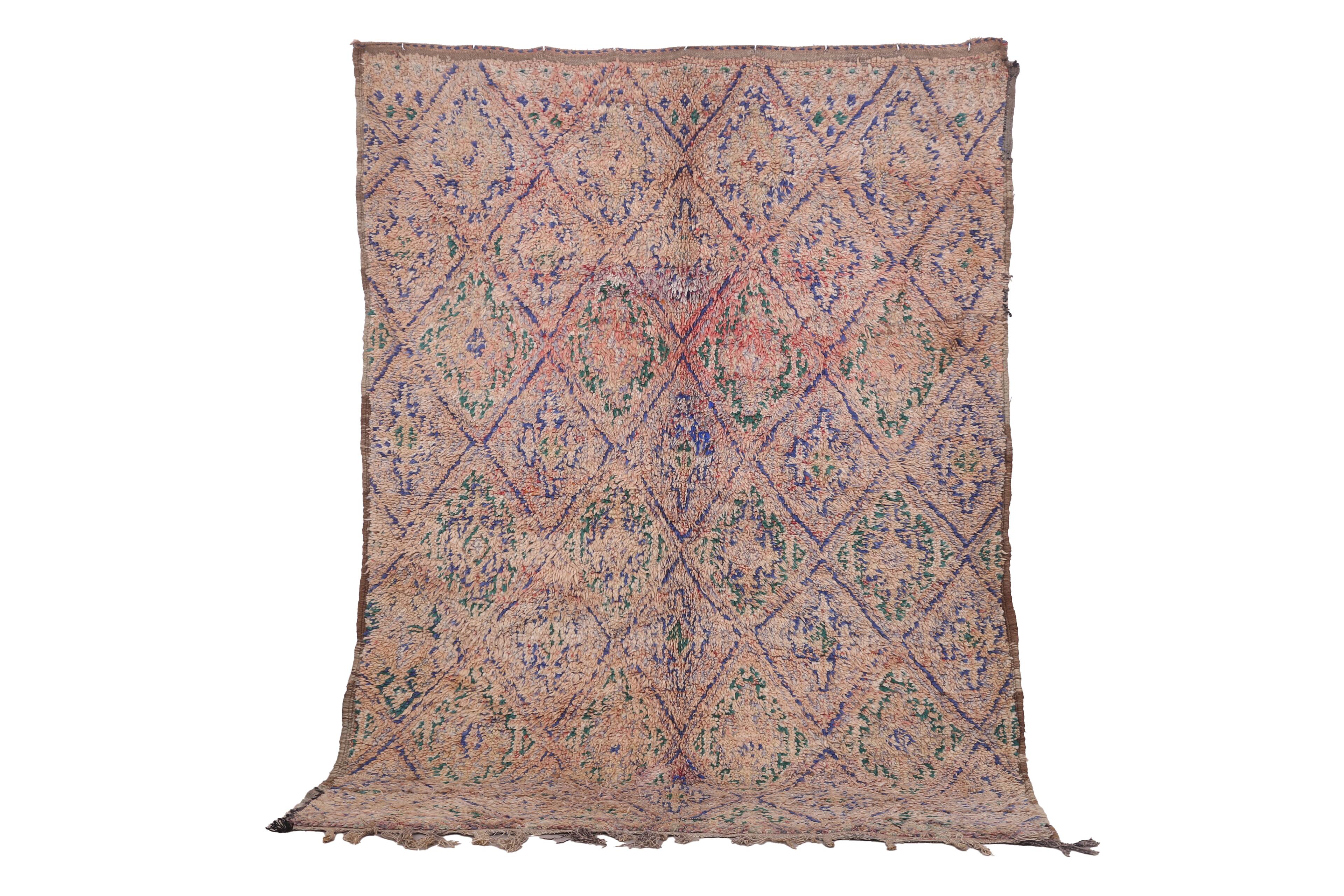 Vintage Moroccan Rug 183 x 257 cm - Berber Wool Rug - Handmade Bohemian Rug