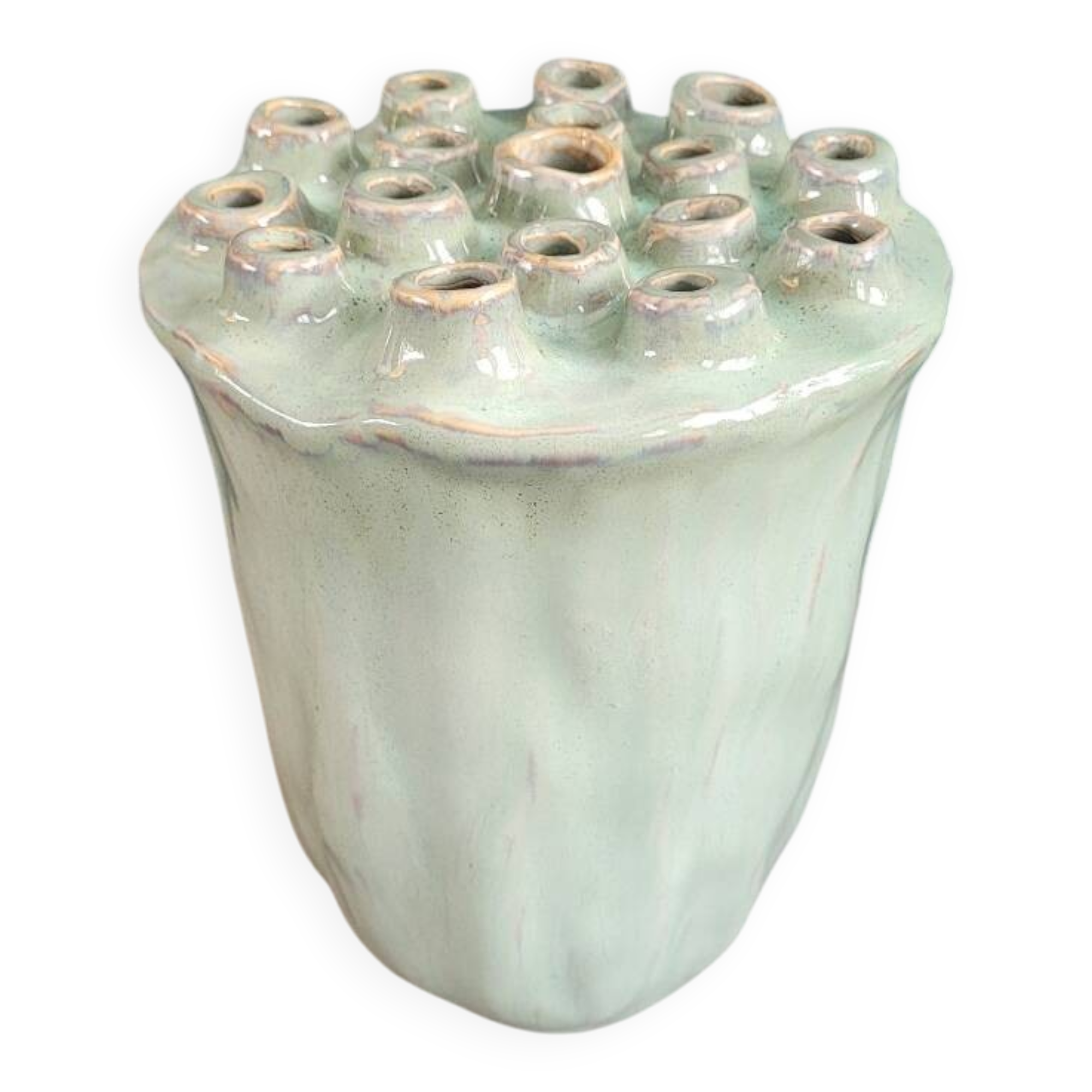 Pique-fleurs en céramique- Vase