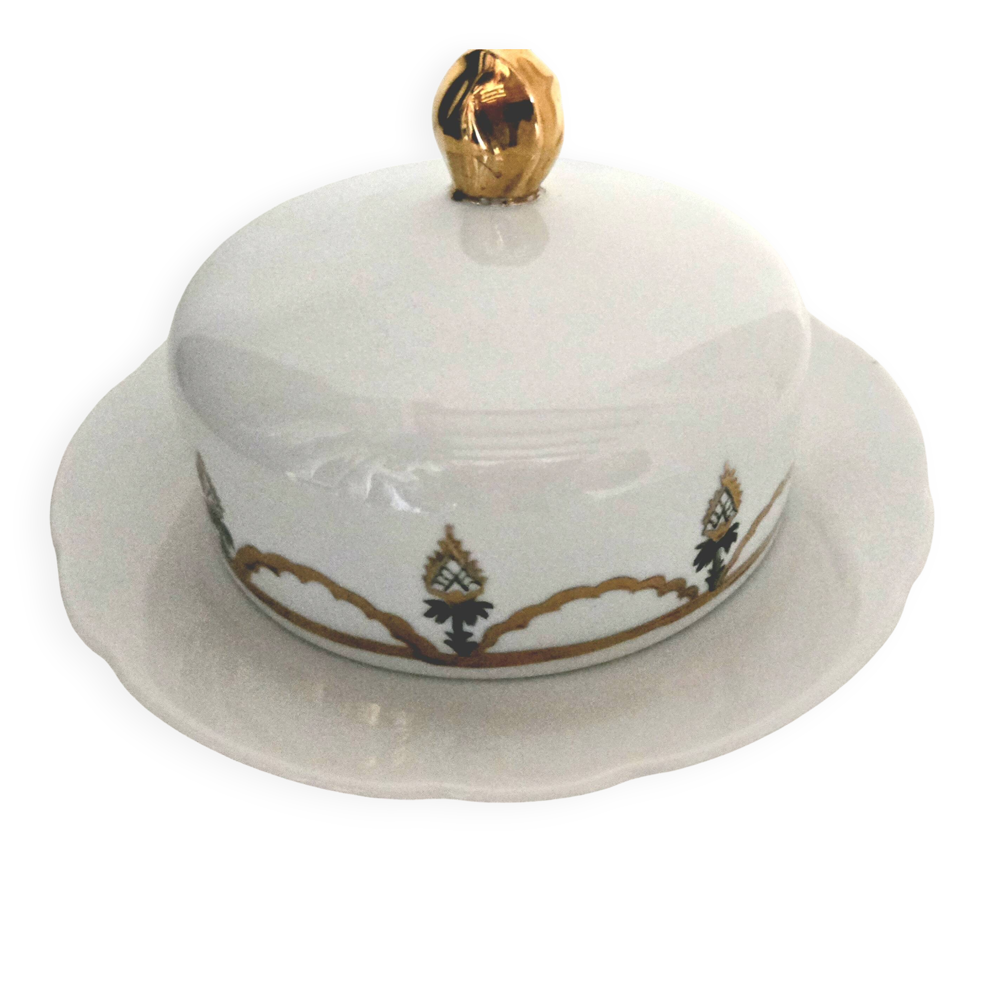 Vintage porcelain butter dish