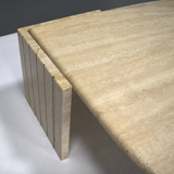 Travertine coffee table by Roche Bobois France 1970