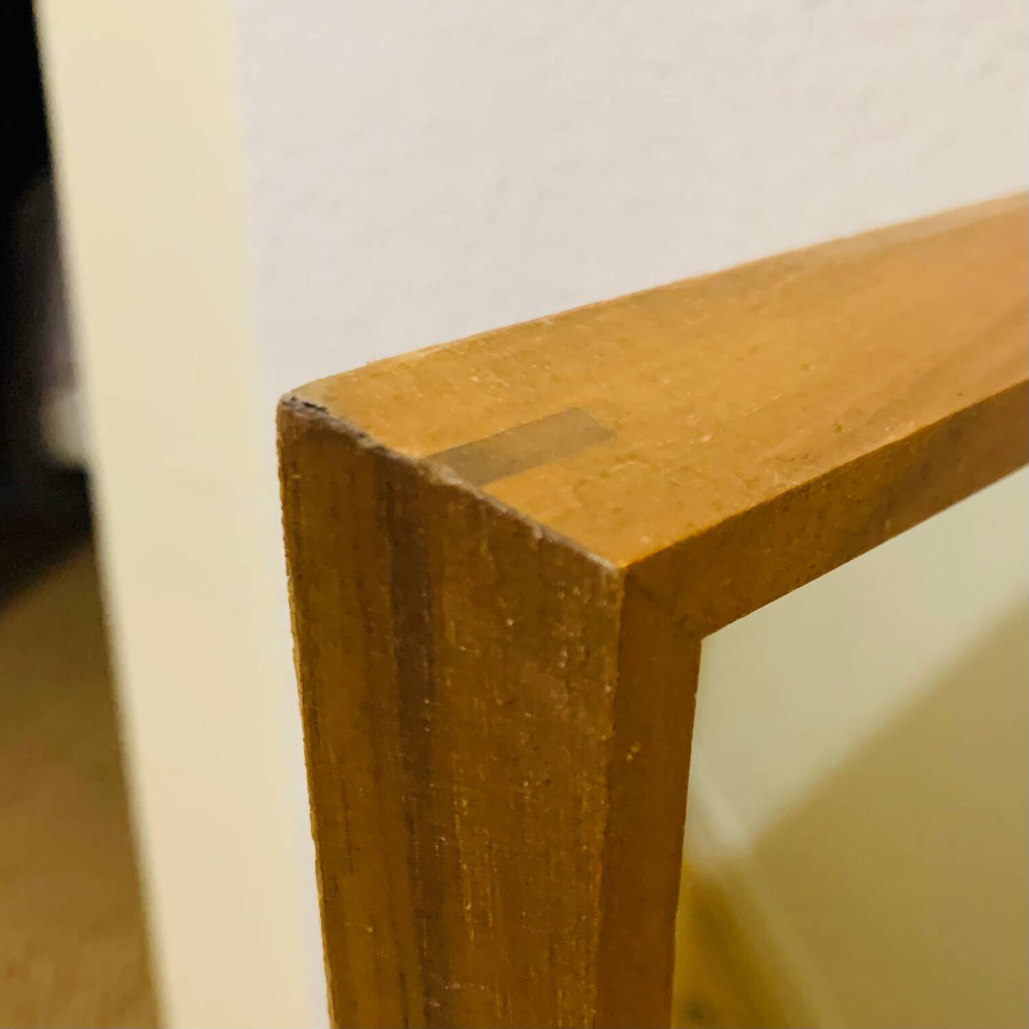 Miroir scandinave 81x36 cm asymétrique trapèze années 60