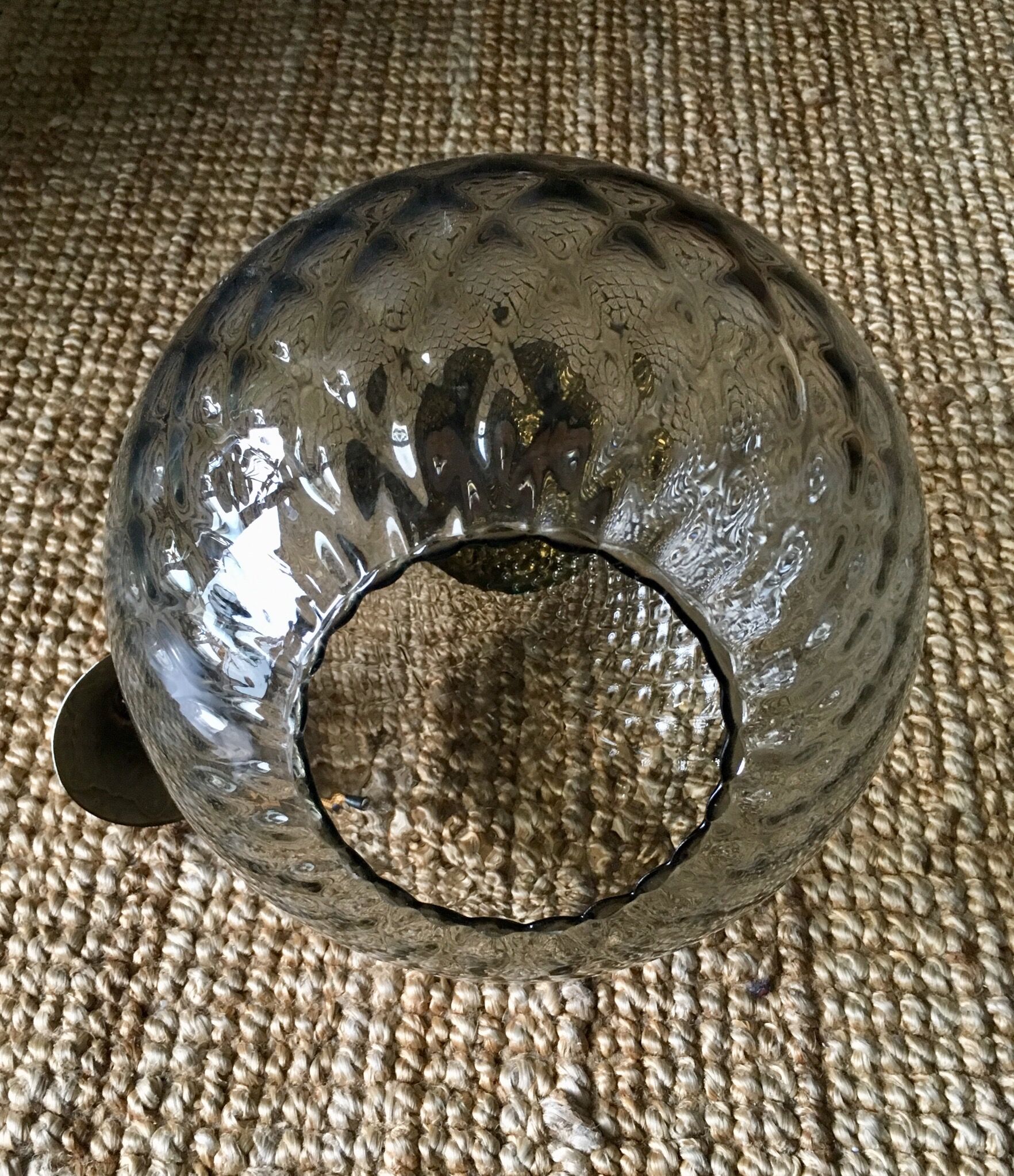 Hanging ball vintage smoked glass