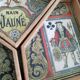 Old Yellow Dwarf game, wooden box, 1940s