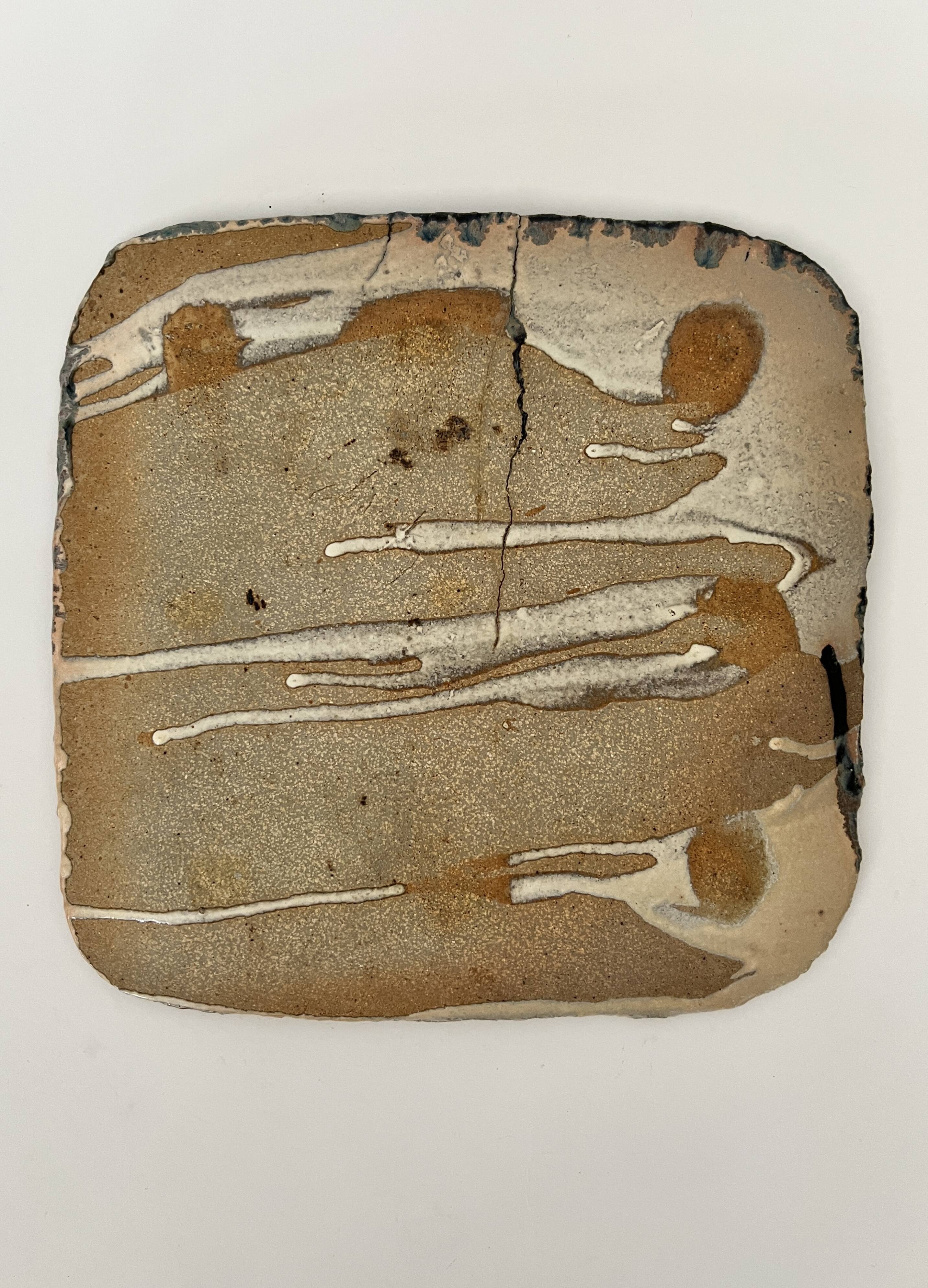 large enamelled ceramic pocket emptier signed Claude Champy, France